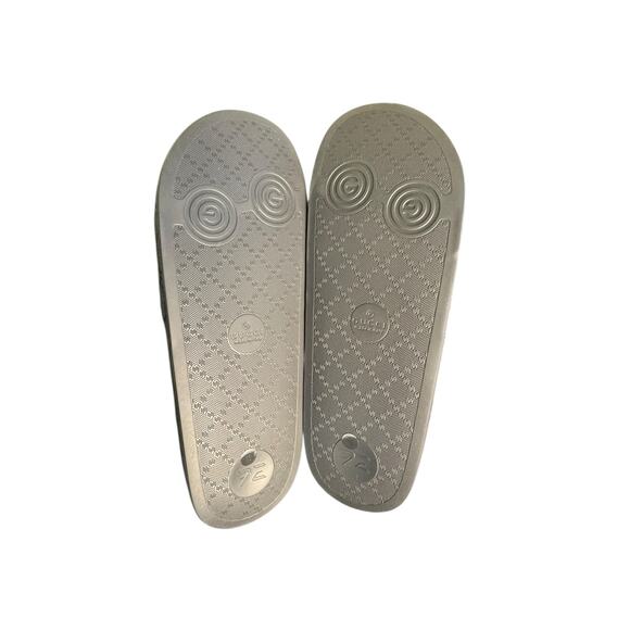 Gucci NIB GG Supreme Canvas Slide Sandals in Gray/Black Size 10 - Picture 9 of 11